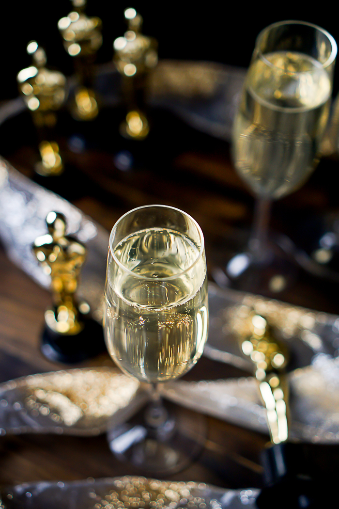 The Oscar! A Ginger Champagne Cocktail that is perfect for celebrating the Oscars, New Year's Eve, a new Engagement or just a fun date night at home! | The Love Nerds