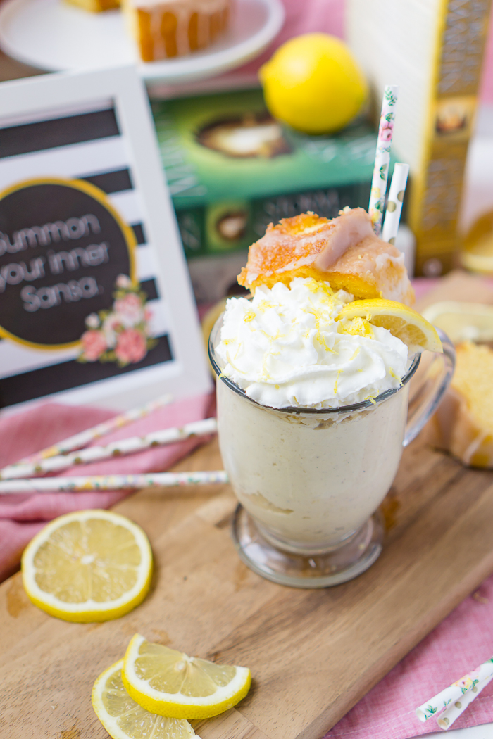 Don't miss our latest Game of Thrones Inspired Recipe - Sansa's Lemon Cake Milkshake Recipe! A light citrus milkshake that's refreshing and satisfying! | The Love Nerds #GameofThrones #SansasLemonCakes #lemonmilkshake