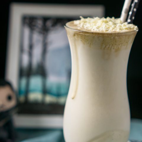 The White Walker Cocktail - Celebrate Jon Snow and his attempts to save the North with this Game of Thrones Inspired Cocktail Recipe. A delicious and frozen White Russian Milkshake Recipe! | The Love Nerds