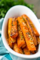 Oven Roasted Brown Sugar Carrots are an easy family dinner side dish!