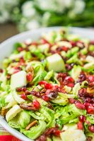 Cranberry Apple Brussels Sprout Salad - Easy Holiday Side Dish