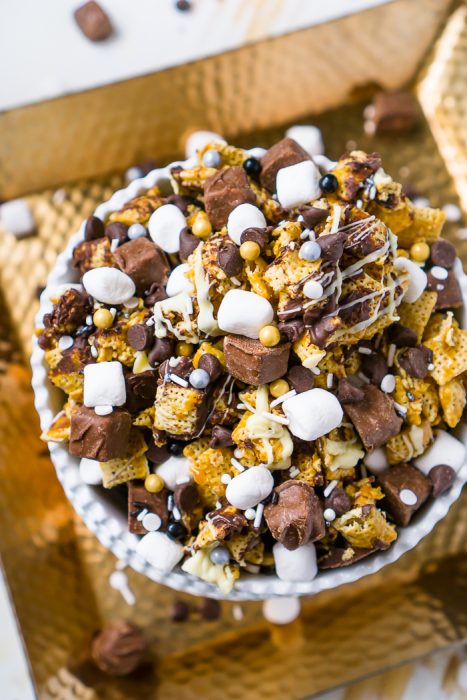 Double Chocolate Caramel Snack Mix - The Love Nerds