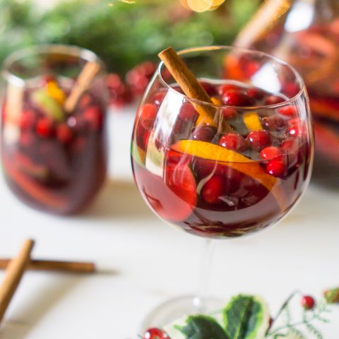 Red Sangria Recipe for the holiday season - Thanksgiving, Christmas, or New Years!