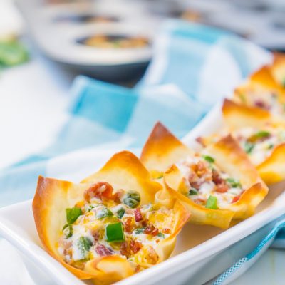 Easy Bacon Jalapeno Popper Wonton Cups - The Love Nerds