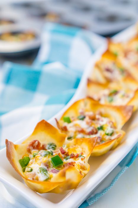 Easy Bacon Jalapeno Popper Wonton Cups - The Love Nerds