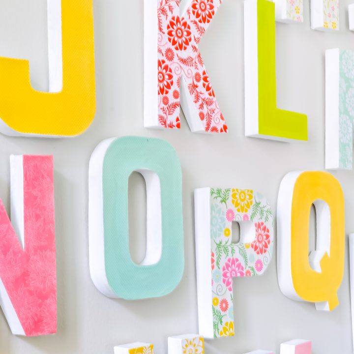 Sometimes you just want a letter wall decor as a statement piece without the added price for making them pretty or the struggle of finding wants to match your home decor, which is why I'm sharing these DIY wall letters! They make the perfect addition to your nursery, home office, classroom or playroom! 