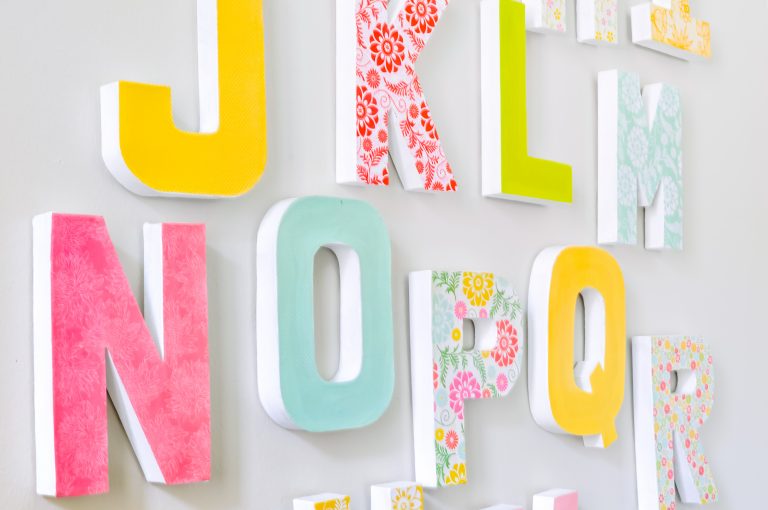 DIY Nursery Wall Letters