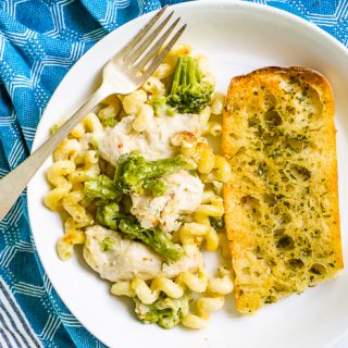 Easiest Garlic Bread Recipe with Four Cheese Chicken and Broccoli Pasta