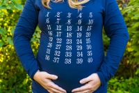 Pregnancy Countdown Shirt Designs - This makes the perfect gift to a loved one or to yourself to celebrate a new pregnancy! This pregnancy countdown shirt is great for bump photos! Get your FLASH FREEBIE while still available! | The Love Nerds