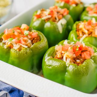 Chipotle Inspired Burrito Bowl Stuffed Peppers