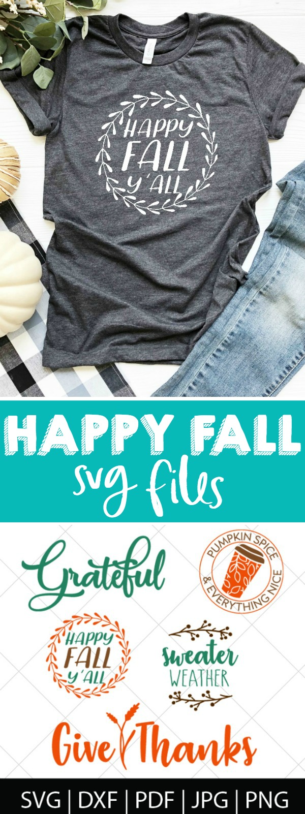 Fall is my favorite season of the year, so it's time to celebrate with these fun Fall SVG files! Perfect for making DIY shirts, custom mugs, homemade gifts and more! Plus I'm giving you all a FLASH FREEBIE fall design!  | THE LOVE NERDS #cricutfiles #silhouettefiles #svgcutfiles #falldiy