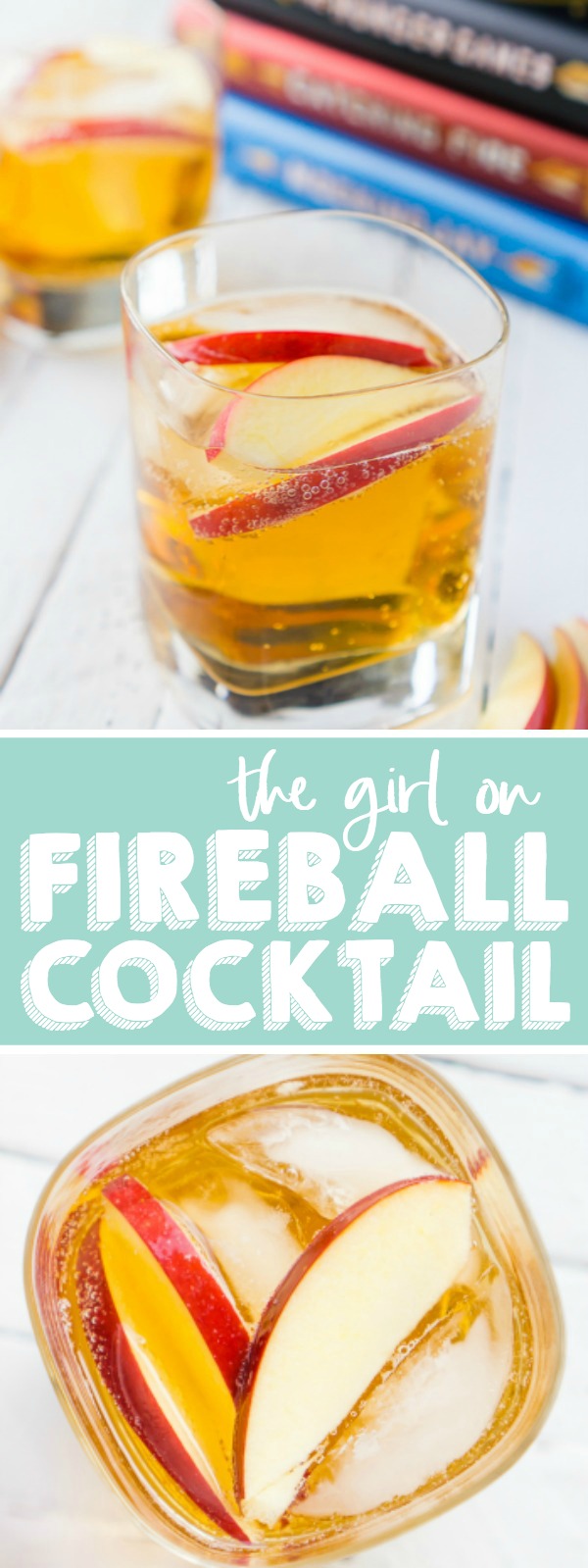 Celebrate Katniss Everdeen with this Hunger Games inspired cocktail - The Girl on Fireball Cocktail! OR just celebrate your love of perfect fall cocktail recipes and combine spiced Fireball Whiskey with tasty cider! | THE LOVE NERDS #fireballwhiskey #fallcocktail 