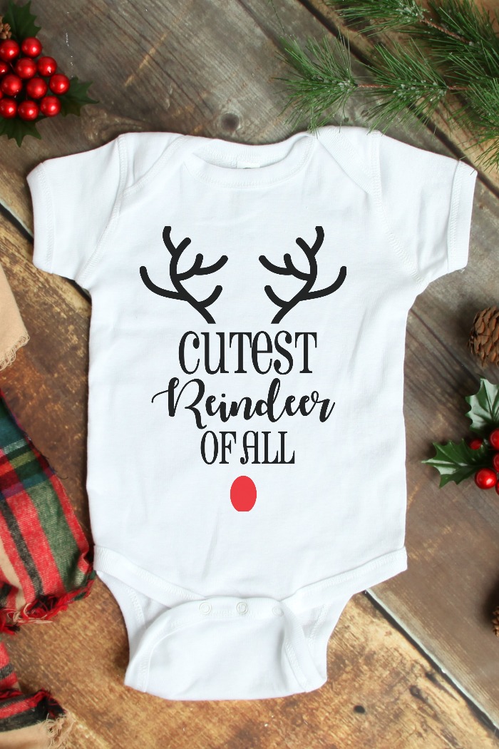 Tis the Season for cute holiday shirts! You can't go wrong decking out your cutest reindeer or cutest snowman in a DIY Christmas Shirt and you definitely can't go wrong celebrating your cutest elf! Grab your Kids Holiday Shirt SVG Files and more now!  | THE LOVE NERDS #svgfiles #diychristmasshirts #diychristmasprints #christmassvg