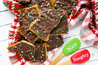 Saltine Toffee is a quick and easy Christmas Candy that is an addicting sweet and salty holiday treat! Known by many as Christmas Crack, this is a candy recipe you will definitely want to add to your holiday menu! | THE LOVE NERDS #christmascandy #christmasdessert #candyrecipe #holidayrecipe