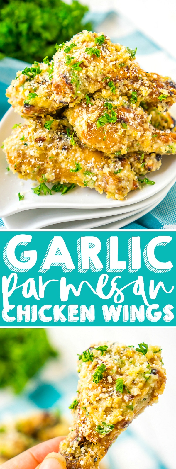 Garlic and parmesan is a perfect pairing! And this Garlic Parmesan Chicken Wings Sauce is the perfect recipe for your next bbq grill out or game day party! | THE LOVE NERDS #chickenwingsaucerecipe #chickenwings #grilledchickenwings #bakedchickenwings