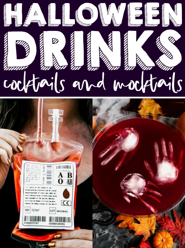 The Ultimate List of SPOOKTACULAR Halloween Drinks for the whole family! Whether you are planning a Halloween celebration for just your family or a big Halloween party, we have you covered with spooky Halloween cocktails for the adult guests and fun, colorful Halloween mocktails for the kids and non-drinkers! | The Love Nerds #halloweendrink #halloweencocktail #halloweenpunch