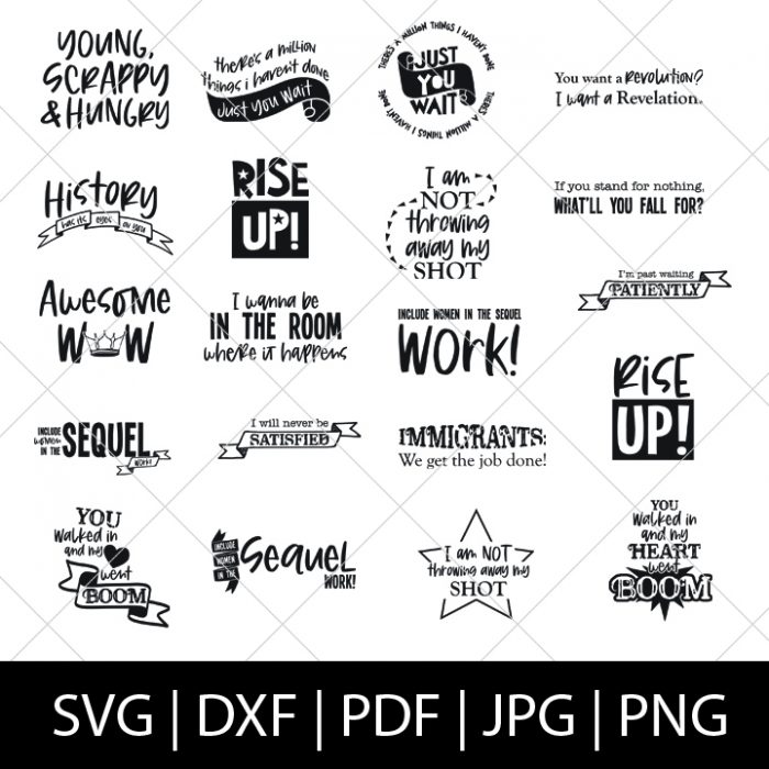 Download RISE UP! with this Hamilton SVG Bundle - The Love Nerds